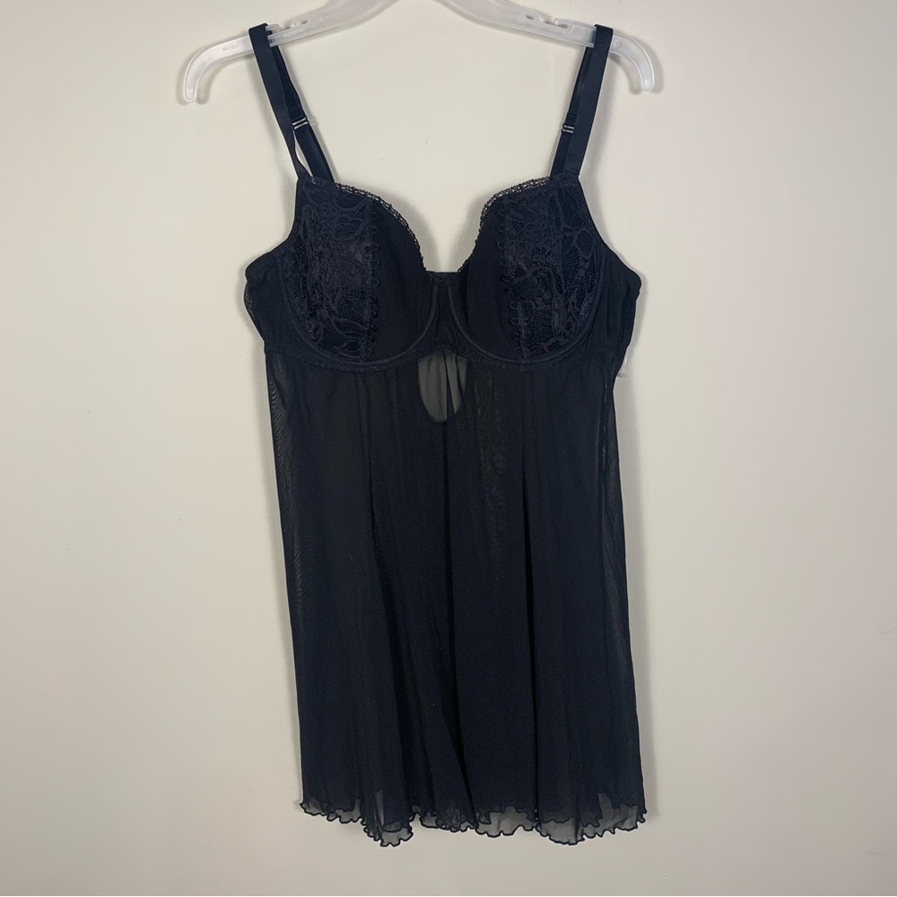 Cacique Underwired Lined Semi Sheer Babydoll Chemise Slip - Picture 8 of 12
